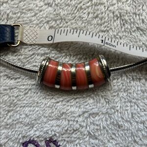 Sterling Silver and Coral slide